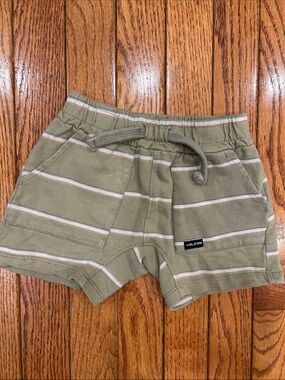 Volcom Kids Olive Stripe Drawstring Shorts